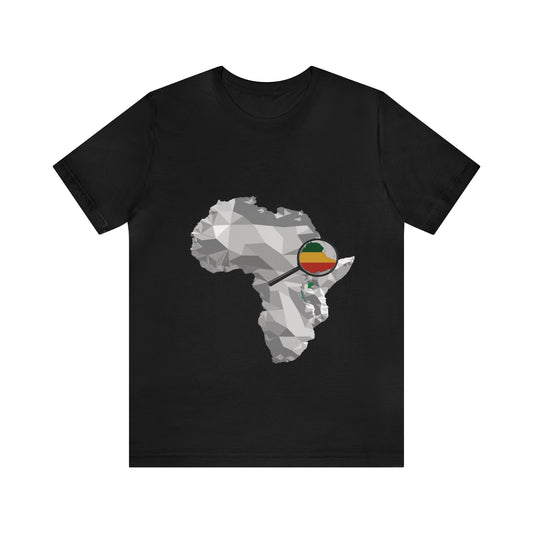 Ethiopia Highlighted African Map T-Shirt - Tri Color Flag