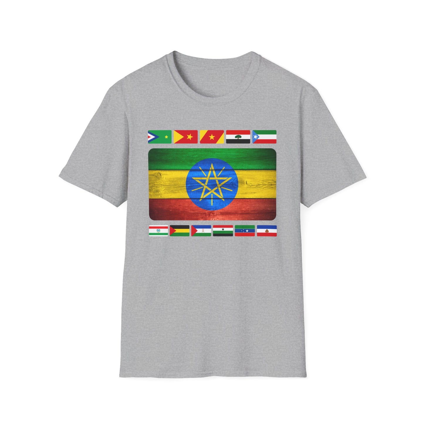 Harmonious Unity Ethiopian & Regional Flags T-Shirt
