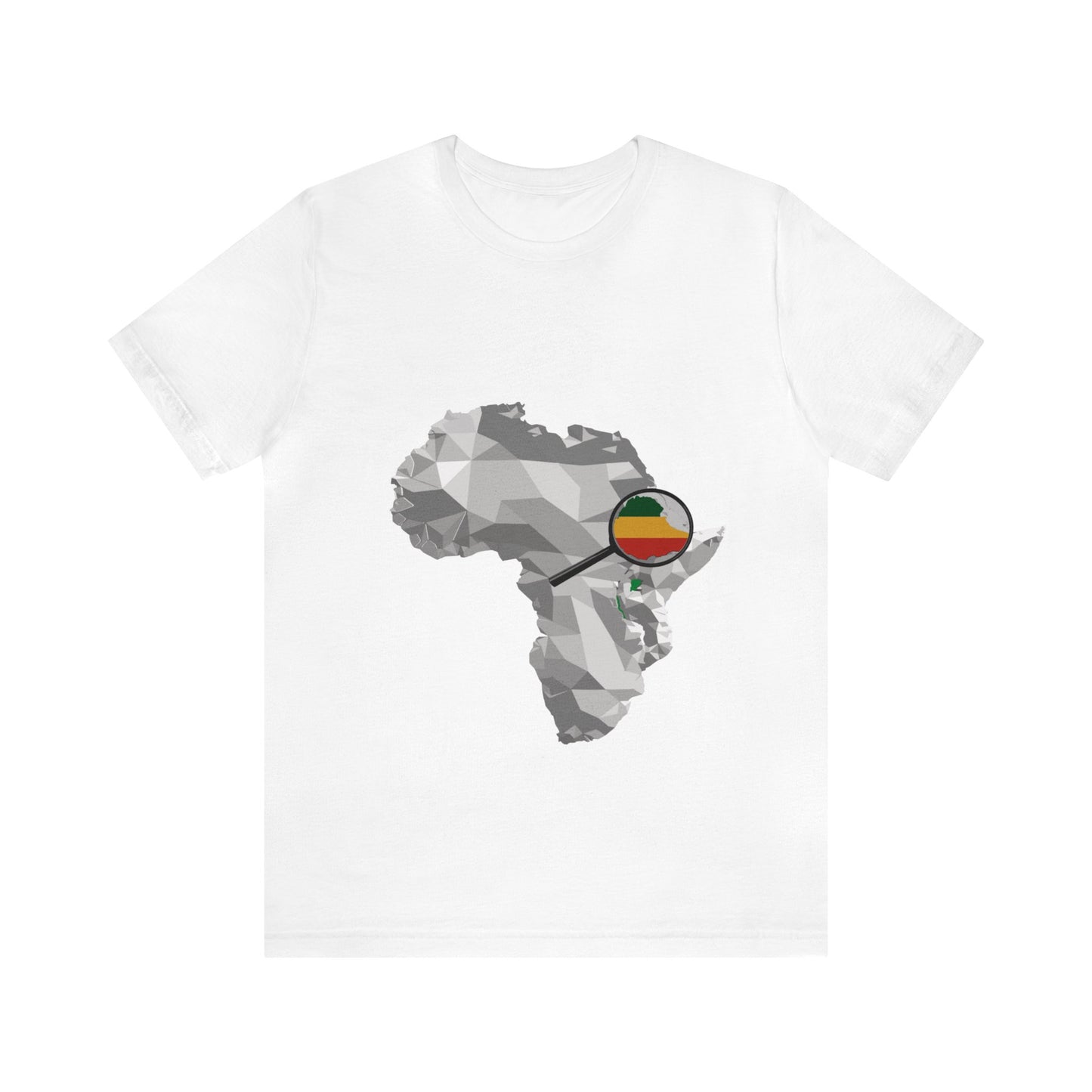 Ethiopia Highlighted African Map T-Shirt - Tri Color Flag