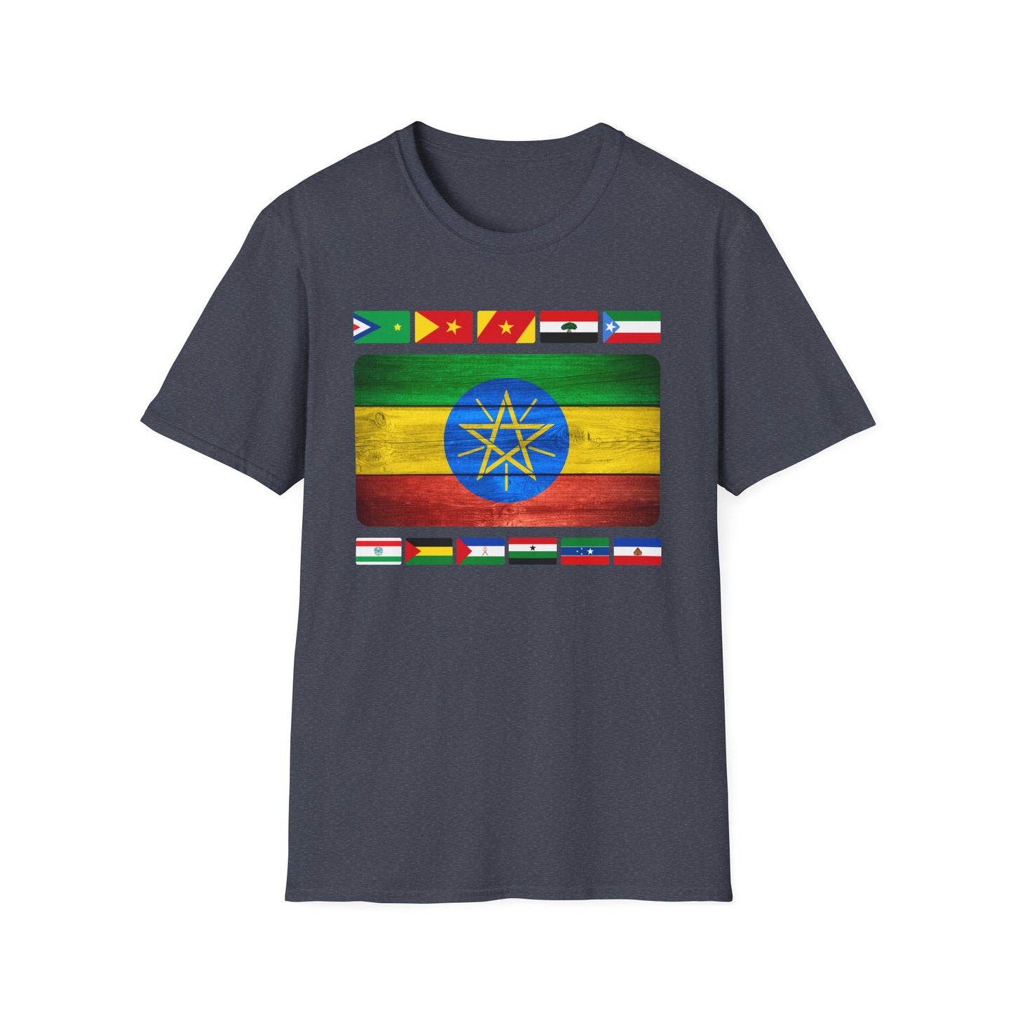 Harmonious Unity Ethiopian & Regional Flags T-Shirt